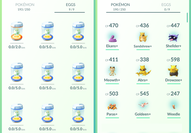 Illustration for article titled Pokemon Go: Hatched all my eggs during a 5K!